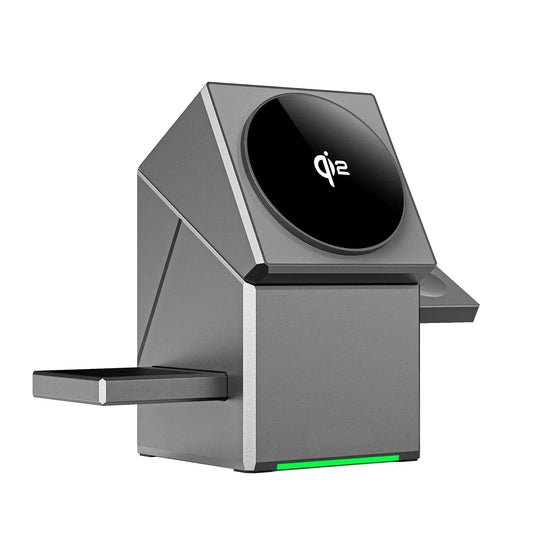 Qi2 3-In-1 Wireless Charging Station for Iphone 16/15 Pro Max, Airpods and Apple Watch, Travel-Friendly Foldable Charger Dock